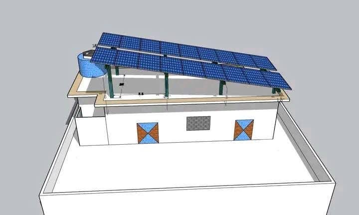 Rooftop solar panel layout and structure design